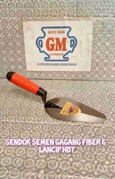 Sendok Semen \ Sendok Adukan Semen Gagang Fiber 6" Lancip HDT