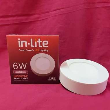 led panel inlite outbow 6w 12w 18w putih/ kuning - 6W