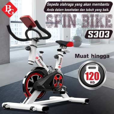 BG S-303 Sport Spin Bike Sepeda Fitness -WHITE BLACK