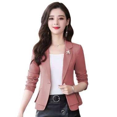 Blazer Kerja Kantor Wanita Gaya Korea Cantik Murah Terbaru - Jfashion Quinzy M Salem