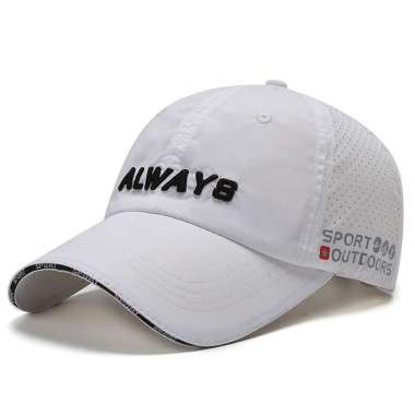 Baseball cap : ALWAYS - Topi baseball topi golf topi pria topi wanita One Size WHITE