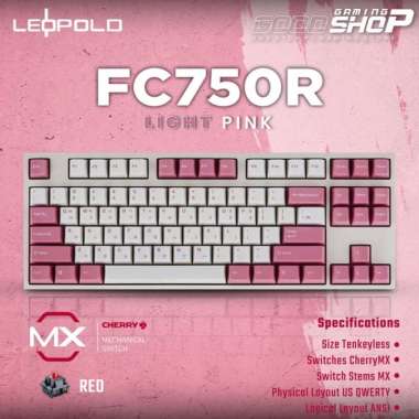 Leopold FC750R Light Pink Mechanical Gaming Keyboard RED SWITCH