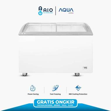 AQUA - CHEST FREEZER SLIDING GLASS DOOR AQF 332SD PROMO GRATIS ONGKIR