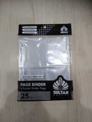 Sultan Supply Page Binder 4 Pocket for Card Album 25 pages