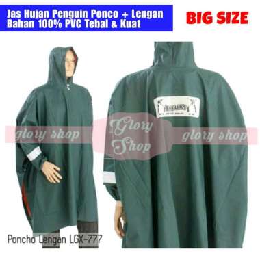 JAS HUJAN PENGUIN PONCO KELELAWAR + LENGAN. PENGUINS PONCHO LGX777