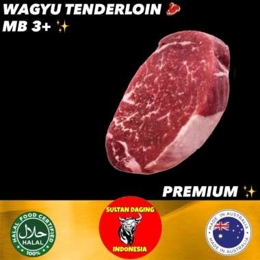 WAGYU TENDERLOIN MB 3 STEAK 200 GRAM PREMIUM IMPORT DARI AUSTRALIA/ TENDERLOIN MB3 DAGING/ WAGYU MB3