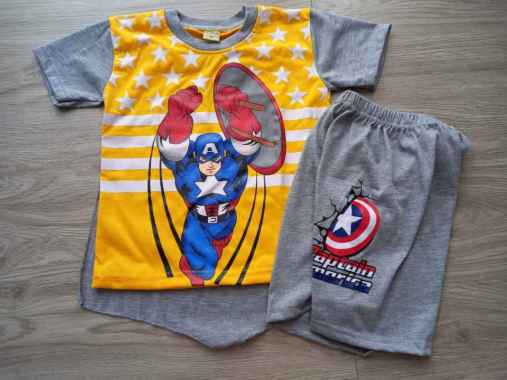 SETELAN BAJU RUMAH MAIN SANTAI ANAK KECIL COWOK LENGAN PENDEK CELANA PENDEK MURAH 100% KATUN TEBAL M