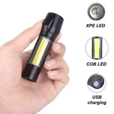 Senter Swat Mini Zoom Senter Police LED COB
