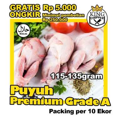 BURUNG PUYUH PER 10 PCS PREMIUM FROZEN MURAH DAGING BEKASI FRESH SEGAR MENTAH BEKU POTONG 105 - 125 