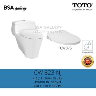 KLOSET DUDUK TOTO CW 823 NJ ECOWASHER / KLOSET TOTO MONOBLOK CW 823 NJ