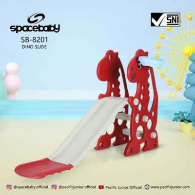 Mainan Anak Perosotan Dan Bola Basket Spacebaby SB 8201 Dino Slide SB8201 Space Baby SB-8201
