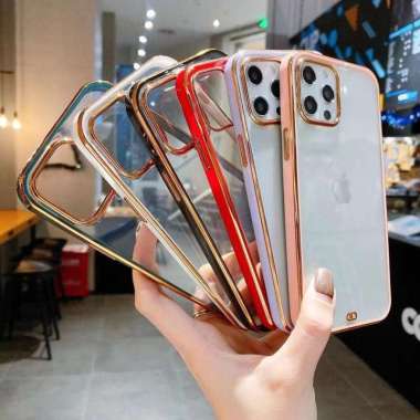 SQUARE GOLDEN BUMPER CASE PREMIUM IPHONE 11 11 PRO 11 PRO MAX / 12 12 PRO 12 MINI 12 PRO MAX Iphone 