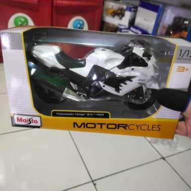 diecast miniatur motor kawasaki ninja 1:12 mainan anak murah