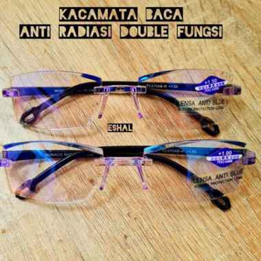 Kacamata Plus Kacamata Blueray 2 Fungsi Baca dan Jalan Lensa Plus (+) Pria Wanita dari +1.00 s/d +3.