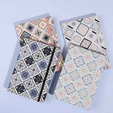 BUKU TULIS CATATAN NOTEBOOK BATIK HARDCOVER TEBAL|BUKU KERTAS GARIS BIRU TUA