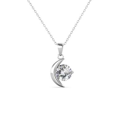 L'eclipse Pendant - Kalung Moissanite Diamond by Her Jewellery GRA