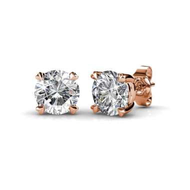 SweetHeart Earrings - Anting Crystal By Her Jewellery - Rose Gold