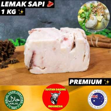 LEMAK SAPI PREMIUM 1 KG IMPORT AUSTRALIA/ KALDU SAPI/ LEMAK FAT SAPI/ MINYAK SAPI/ BEEF FAT/ FAT BEE