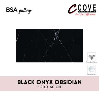 GRANIT COVE 120X60 BLACK ONYX OBSIDIAN / GRANITE TILE 60X120 GLOSSY