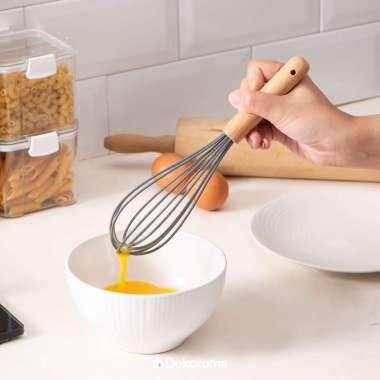 Dekoruma JIRA Kocokan Telur Silikon Food Grade | Egg Whisk 25 cm