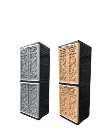 lemari pakaian plastik tabitha mini jepara 4 susun + kunci pac.strofoam