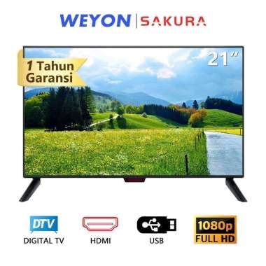 PROMO TV LED 21 INCH DIGITAL GARANSI 1 TAHUN USB PC VGA MONITOR DAN KOMPUTER