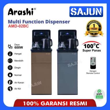 Arashi Water Dispenser AMD02BC Multi Fungsi Dispenser Air Galon Bawah AMD-02BC SILVER