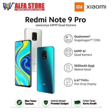 XIAOMI REDMI NOTE 9 PRO RAM 6/64GB GARANSI RESMI