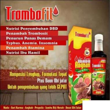 Trombofit Perpaduan Sari kurma Madu Angkak Jambu Biji dan Ubi Jalar / Madu / Madu Murni / Madu Asli
