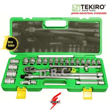 Tekiro Kunci Shock Set 8 - 32 mm 12 PT 1/2" 24pcs sock set hand socket