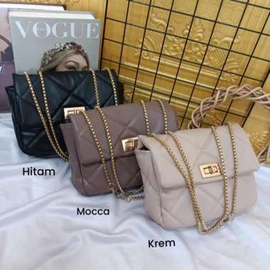 Arari Store - Fransia gold - Tas Selempang Rantai Cewek Wanita Murah Premium