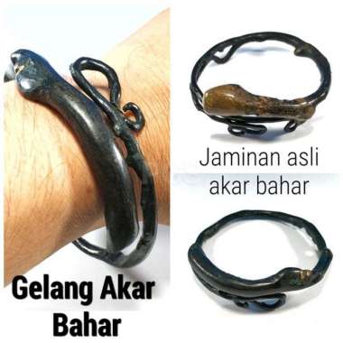 GELANG AKAR BAHAR HITAM BONGGOL DAN POLOS ORIGINAL TERMURAH