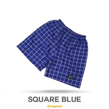 HEYLOOK Official - Celana Pendek Pria Short Pants Motif Square Celana Kotak Garis Cowok Celana Tarta