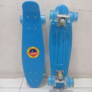 Pennyboard / skateboard / Longboard remaja dewasa - Biru 100 % ORIGINAL Multicolor