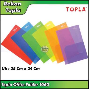 TOPLA 1060 OFFICE FOLDER DOUBLE FILE MAP DUA SAKU PLASTIK TEBAL