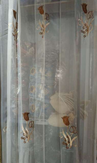 VITRASE GORDEN/VITRAS DALAMAN GORDEN BORDIR MOTIF TULIP 150X200