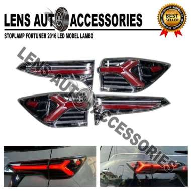 STOPLAMP FORTUNER 2016 UP LED MODEL LAMBO - LAMPU STOP FORTUNER 2016