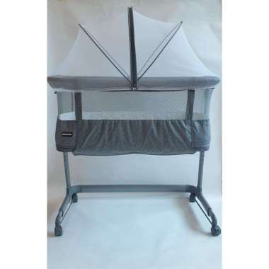 Box Babydoes Bravada Sidebed / Tempat Tidur Bayi / Playpen (comfort, safety, easy to use) DARK GREY