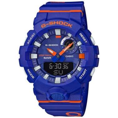 CASIO G-SHOCK Dagger Basketball Theme Bluetooth Sports Mobile Link Jam Tangan Pria [GBA 800] Blue Re