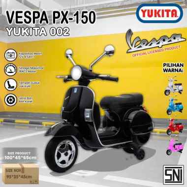 MAINAN ANAK MOTOR AKI VESPA PX150 - YUKITA 002 LICENSE