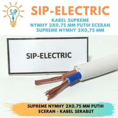 KABEL SUPREME NYMHY 2X0.75 MM PUTIH ECERAN / SUPREME NYMHY 2X0,75 MM