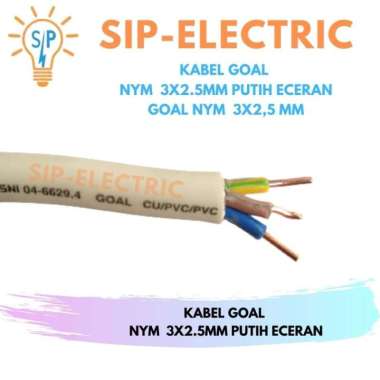 KABEL GOAL NYM 3X2.5MM PUTIH ECERAN /GOAL NYM 3X2,5 MM
