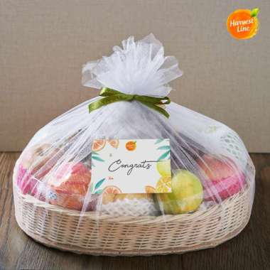 PARCEL HAMPERS BUAH MEJA + Free Kartu Ucapan [HARVEST LINE] Kecil