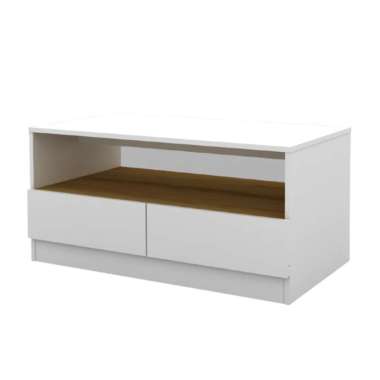 Zyo Nara Coffee Table/Meja Tamu (White & Walnut)