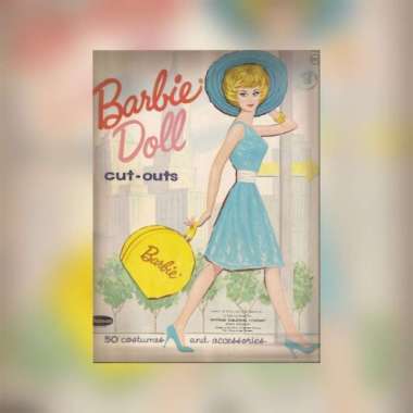 Mainan Bongkar Pasang Kertas Barbie Cut Outs Rare Vintage