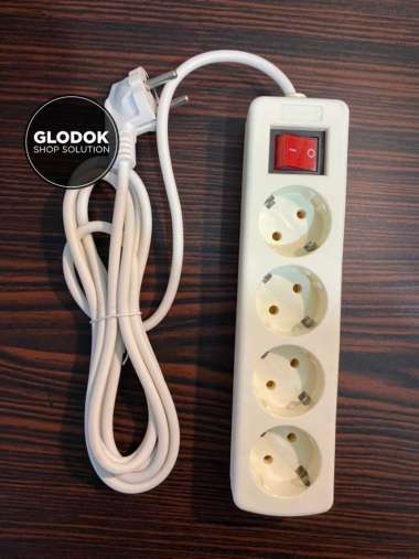 Stop kontak + kabel 4 Lubang kabel Saklar BRIGHT-G 3 Meter