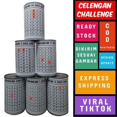 Celengan Challenge Tabungan Challenge Tantangan Menabung Target Menabung TAMBAH STIKER