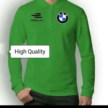 tshirt polo shirt kaos kerah lengan panjang Formula E HIJAU M