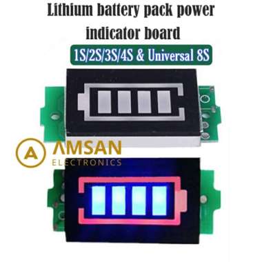 Indikator Baterai Lithium Li-ion 1S 2 3S 4S 1S-8S 18650 Battery Pack 2S