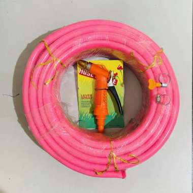 Selang Air Cobra Mas Elastis 5/8" + Semprotan Pistol ( 15 Meter ) Pink